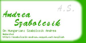 andrea szabolcsik business card